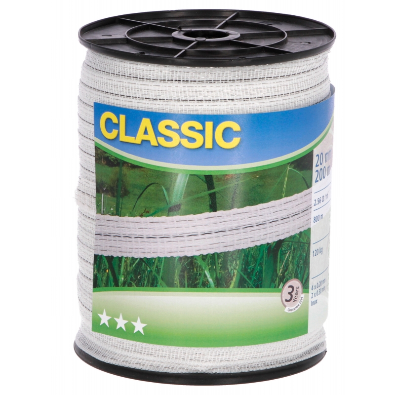 Ruban Classic 20mm blanc 200m 4x0,2 inox - 449101