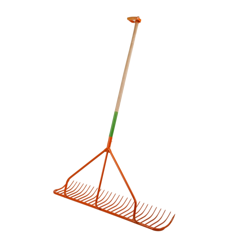 Handvergaarhark met buitentanden en steel, 122 cm - 50250