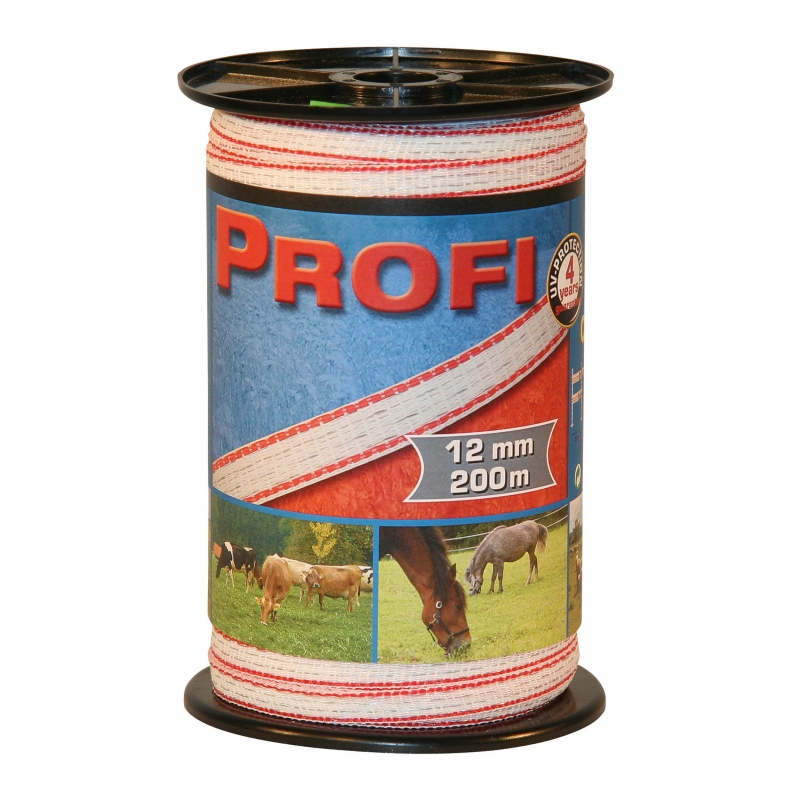 Prof. afrasteringslint 12mm, 4x0,30 TriC, 200m, w/r - 59500