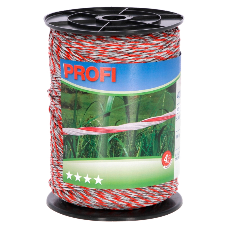 Fil Profi 9x0,30 TriC 400m blanc-rouge - 59506