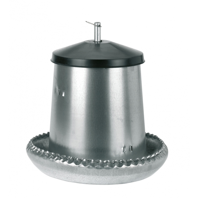 Nourrisseur tr&eacute;mie galva, 40kg - 71103-0