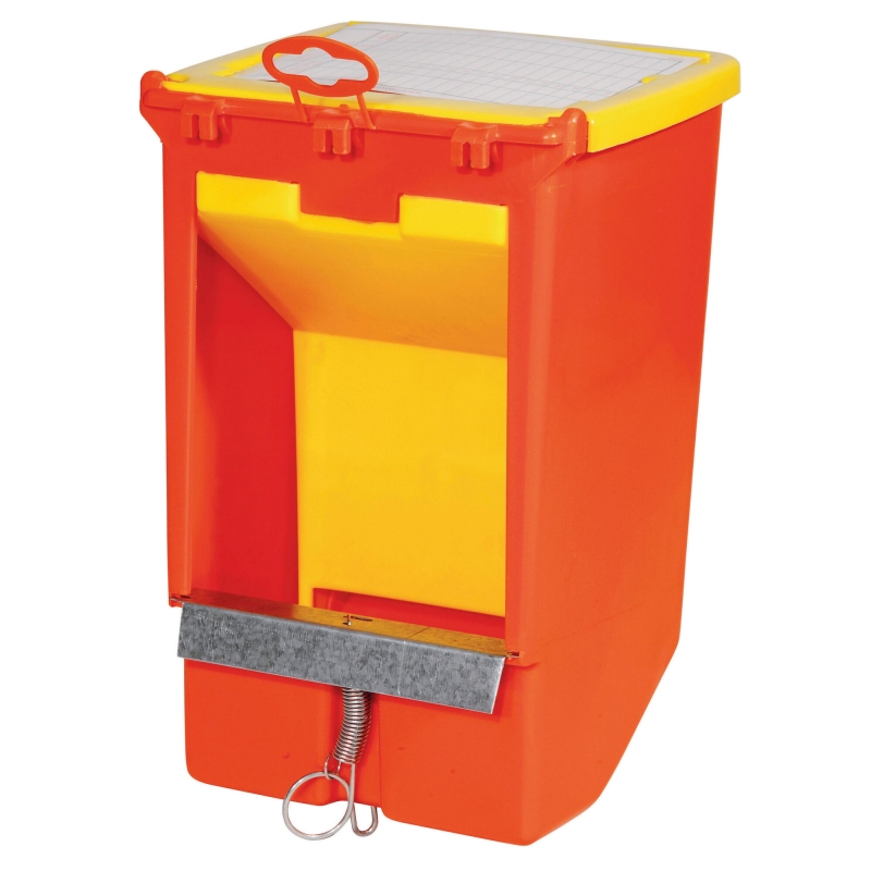 Voederautomaat v. konijnen kunstst./metaal, 1 eetplaats - 74104