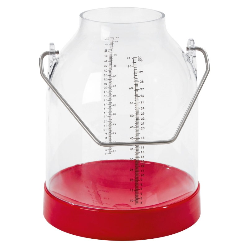 Melkemmer 30 l met schaalver- deling rood, beugelhoogte 143 - 151050
