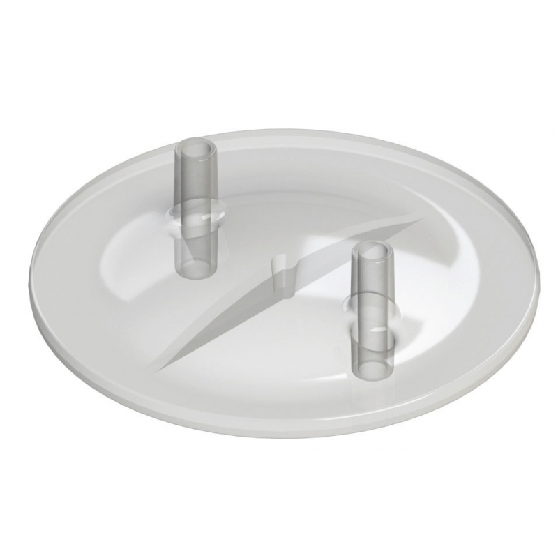Melkemmerdeksel vlak 13x17mm transparant, 2 steunen - 151058