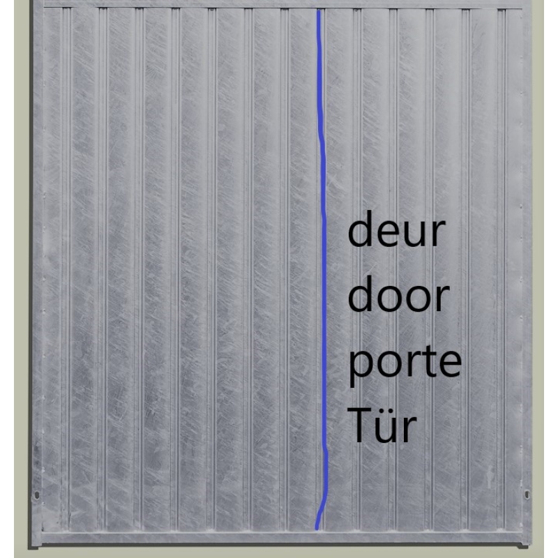 Damwandpaneel 184 H - 1,5 M - gesloten - met volle toegangsdeur - PADP0016