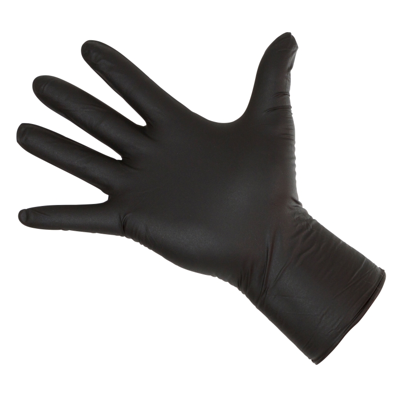 All-purpose glove nitrile long black, size L - 15322