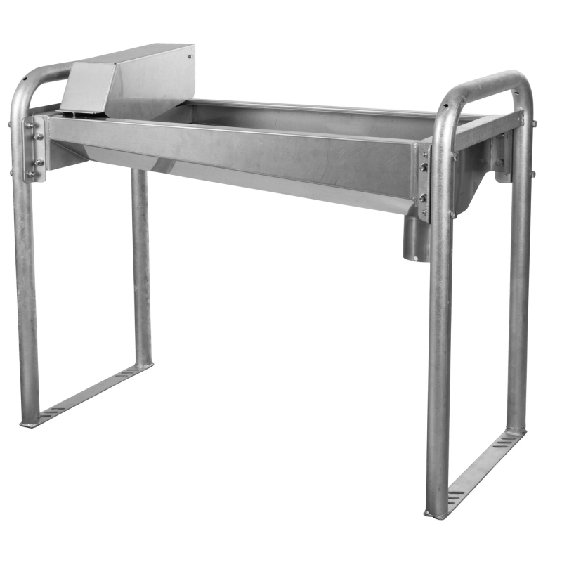Rvs trogdrinkbank 120cm met bodemonderstel - 221140