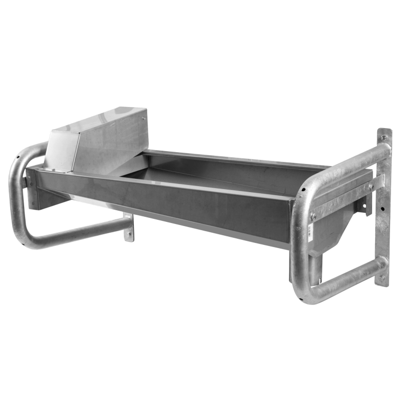 Rvs trogdrinkbank 120cm met wandconsole - 221141