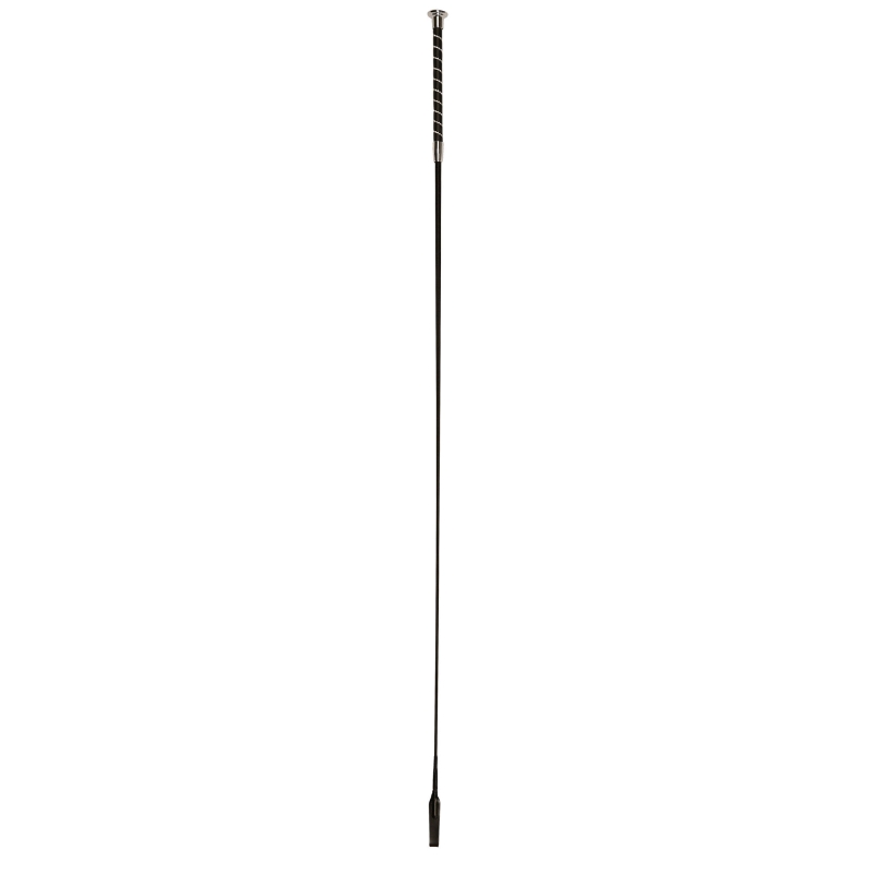 Dressuurzweep met glitter, zwart, 120 cm, met slag - 320102
