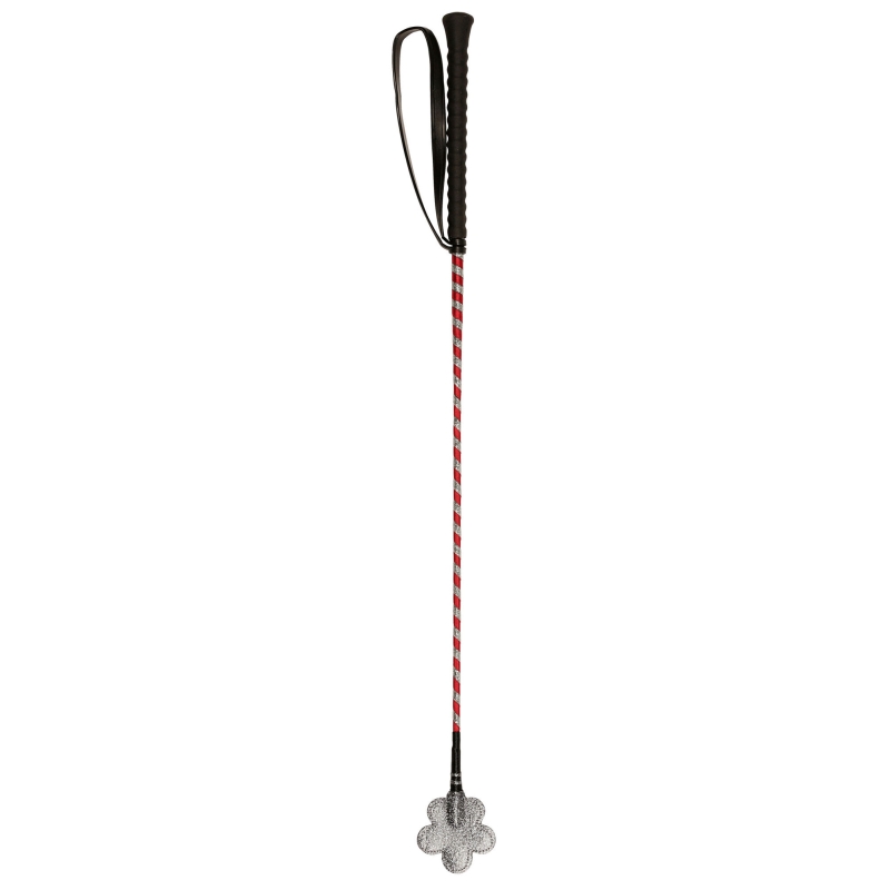 Springzweep, 65 cm, Pink-zilver, met flap - 320107