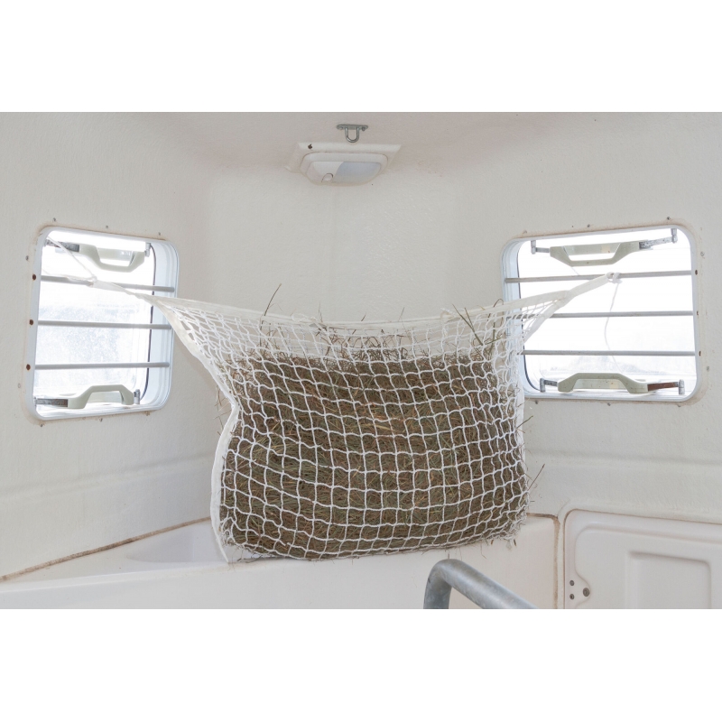 Hooinet 90x60 cm, wit, Maaswijdte: 3x3 cm - 321999
