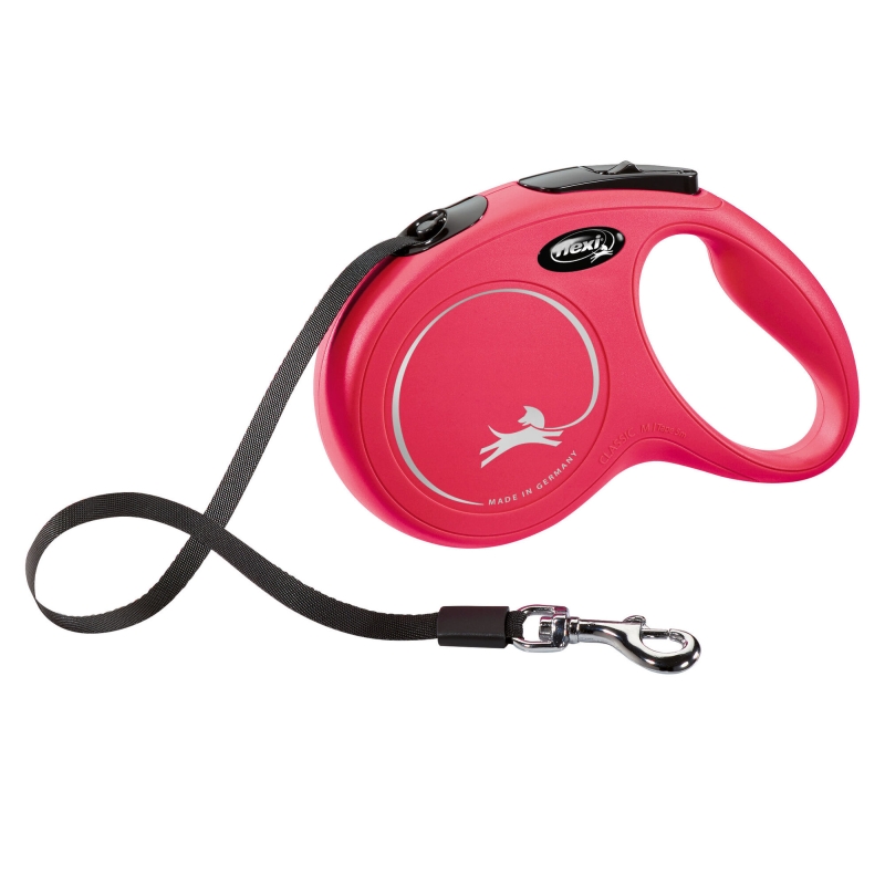 flexi Leine New Classic M 5m Gurt, bis 25kg, rot - 80178