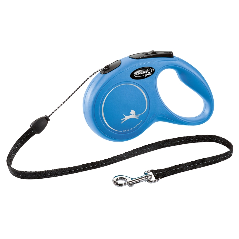 Laisse-corde Flexi Classic S, 5 m, max. 12kg bleu - 80277