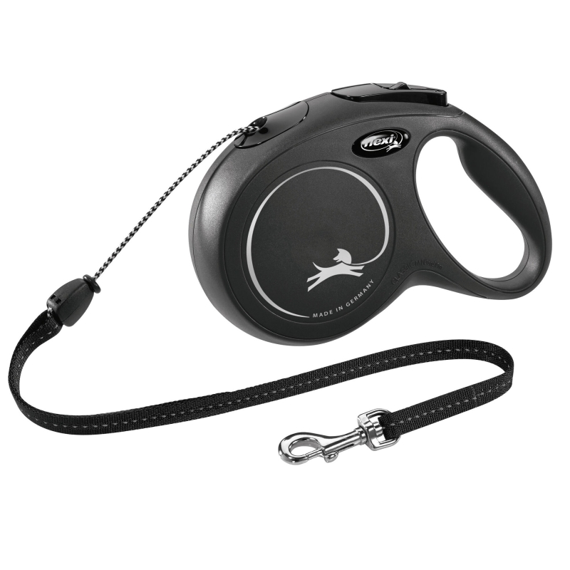 Laisse-corde Flexi Classic M, 8 m, max. 20kg noir - 80284