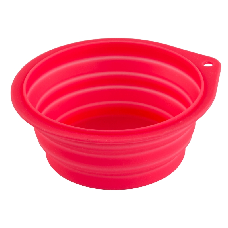 Gamelle de voyage en silicone framboise, 500ml - 80501