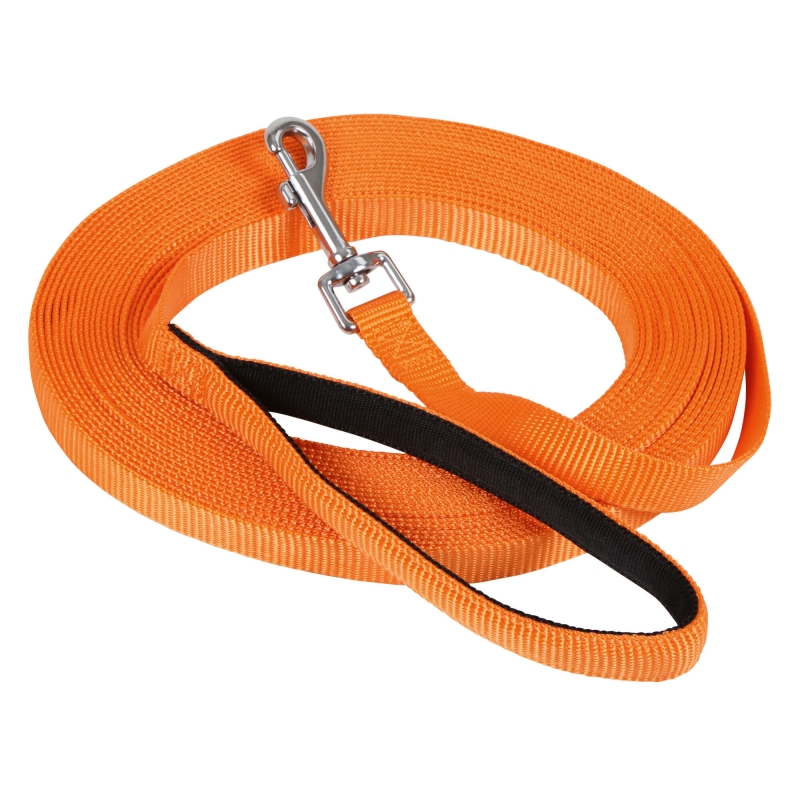 Laisse de travail et recherche Miami, orange, 10m x 20mm - 81047