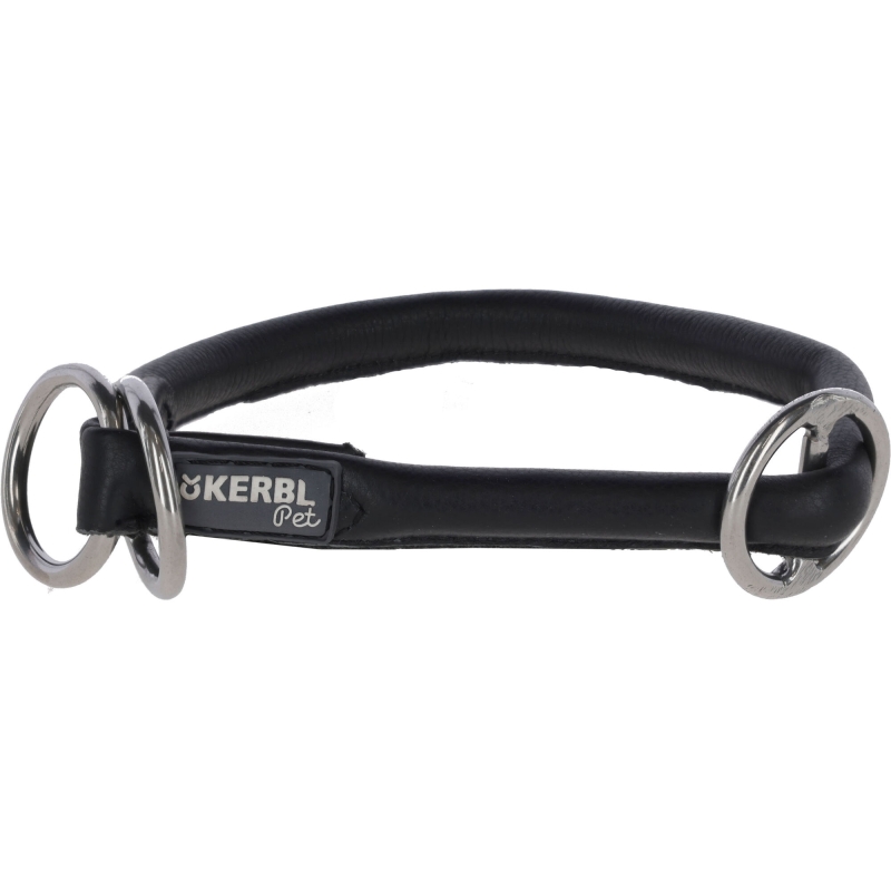 Rundleder-Halsband Roma mit Stopper 55cm, 8mm,schwarz - 81093