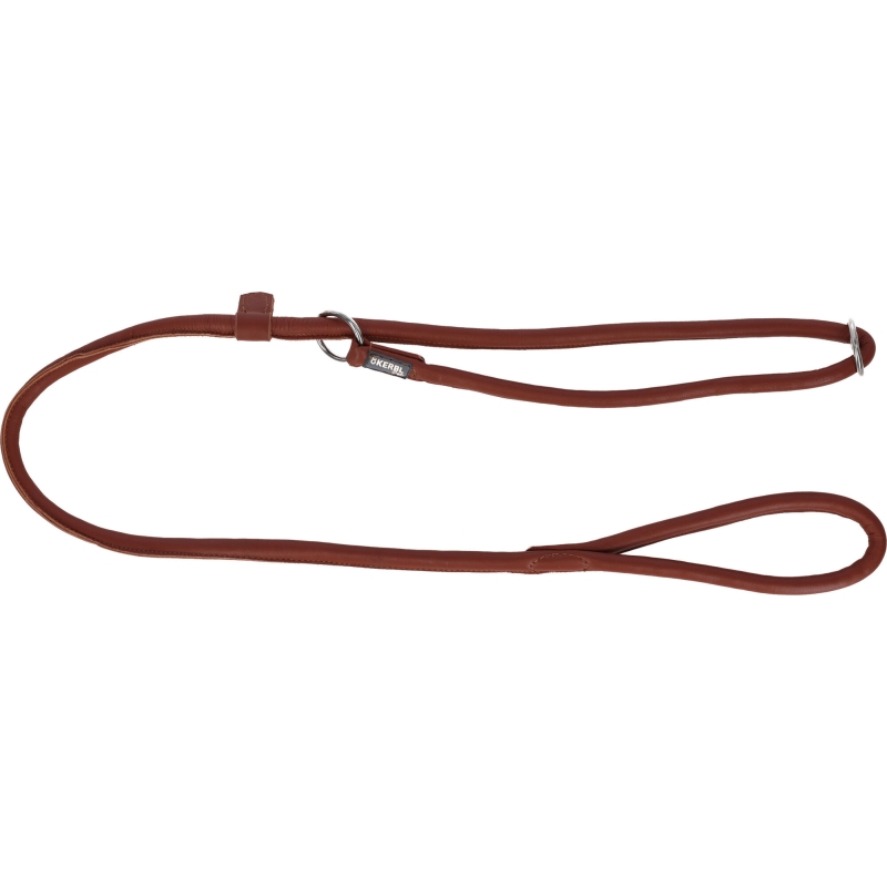 Rundleder-Schlupfleine Roma 170cm, 8mm, cognac - 81100