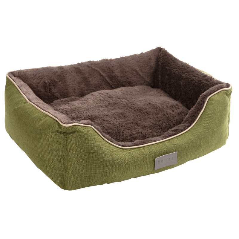 Knuffelbed Samuel, groen-grijs, 50x40x15cm - 81317