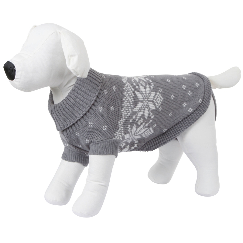 Pull pour chien Lillehammer, gris-blanc, 25 cm - 81402