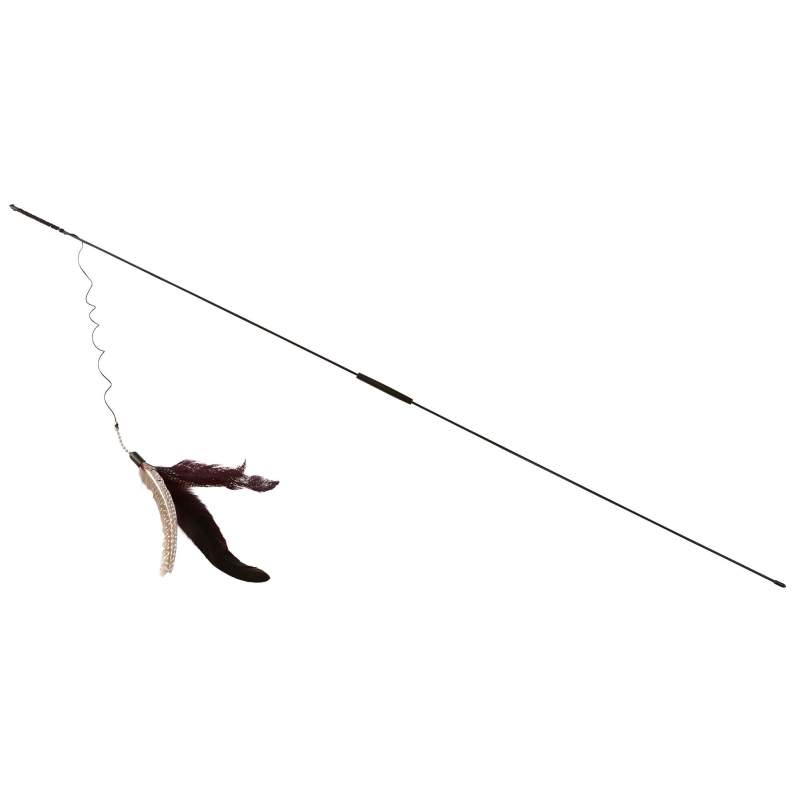 Kattenspeelstok met veer XXL, mit 3 Anh&auml;ngern, 95cm - 81663