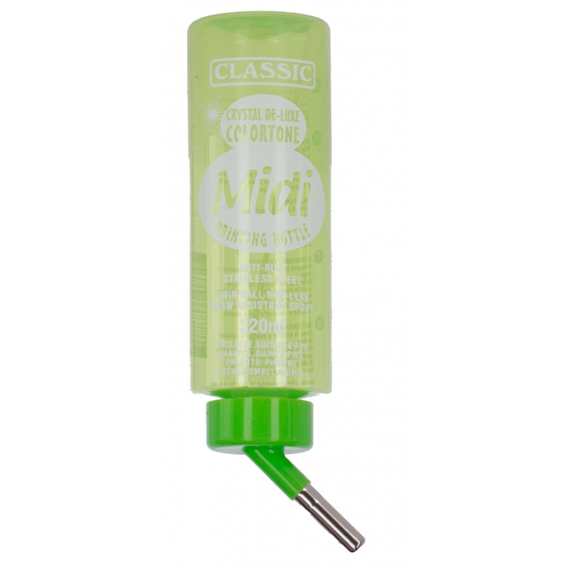 Drinkfles bont 320 ml rood, blauw, geel - 81769
