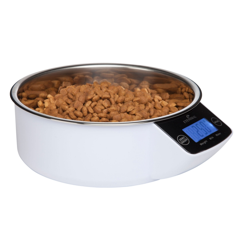 Gamelle EYENIMAL Pet Bowl balance int&eacute;gr&eacute;e 1 l, blanc - 81876