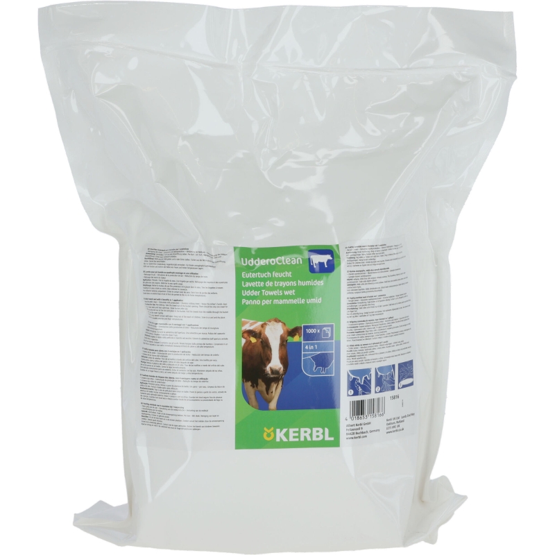 UdderoClean uierdoek vochtig in navulzakjes - 1000 vel - 15816