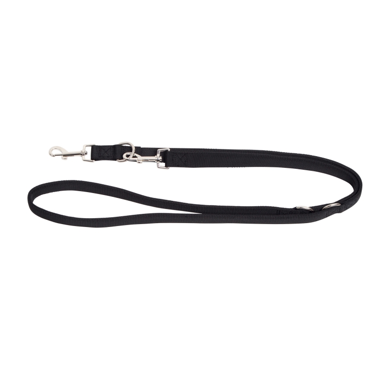 MIAMI PLUS leidlijn, zwart, dubbel 25mm-200cm - 82191