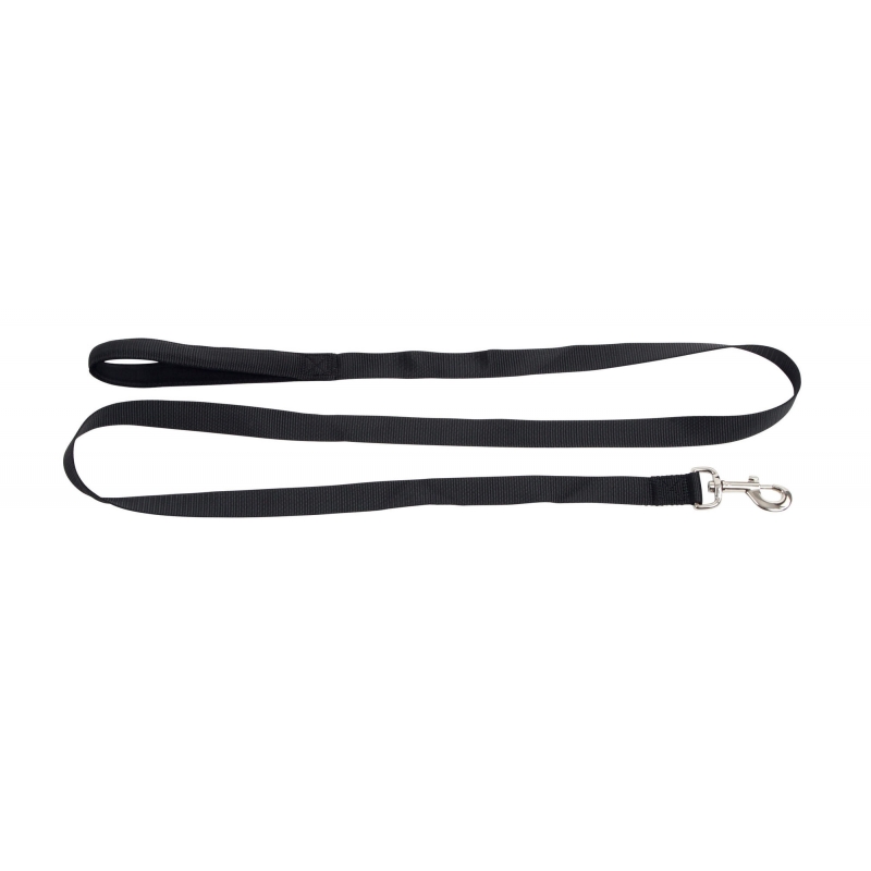 Laisse courte pour chien Miami noire, 25 mm - 180 cm - 82195