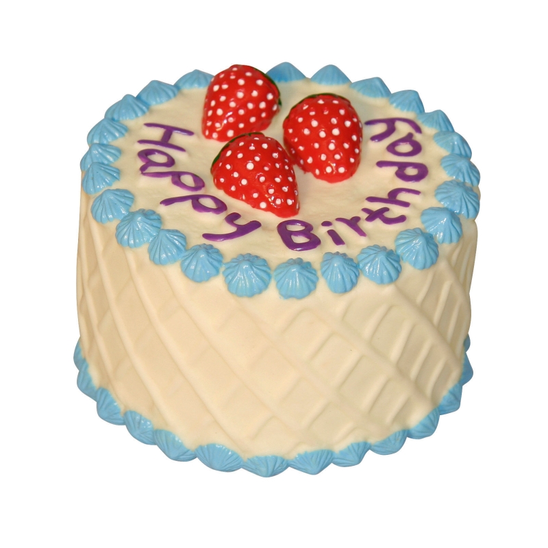 G&acirc;teau d'anniversaire en vinyl 10 cm - 82310