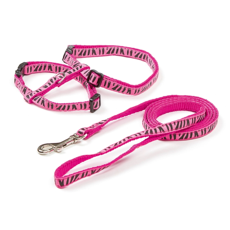 Kattentuig met lijn 120cm x 10mm, pink - 82668