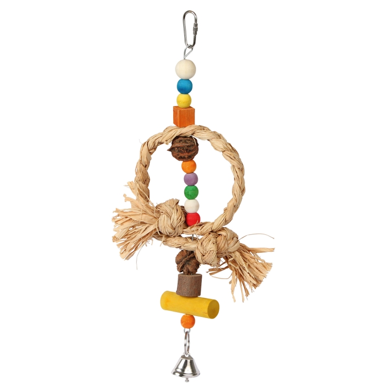 Vogelspeelgoed Nature met belletje en bast, hoogte 36 cm - 82944