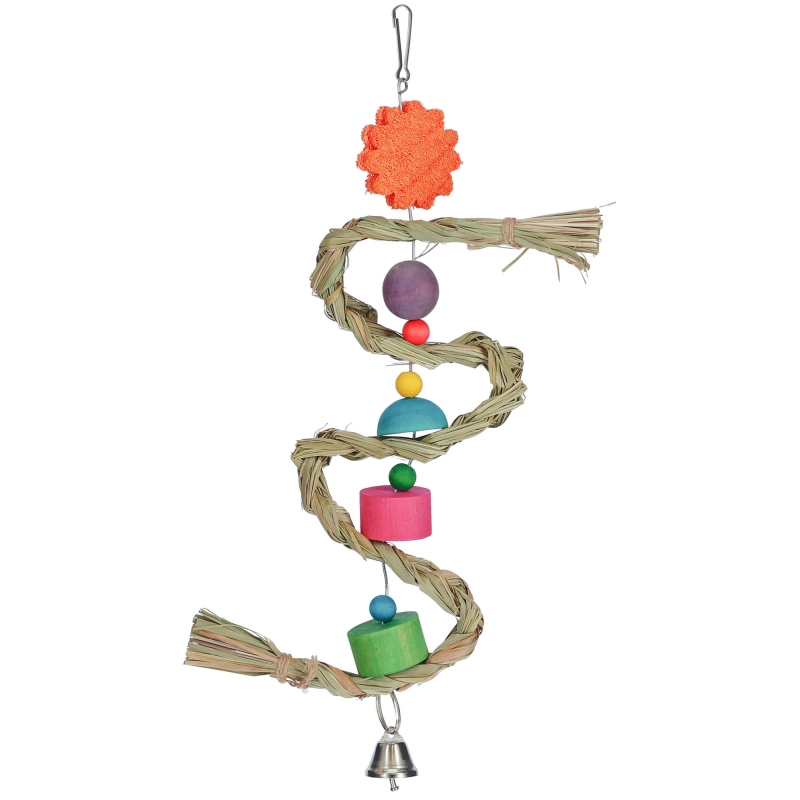 Vogelspeelgoed Nature met belletje en sisal, hoogte 36cm - 82946