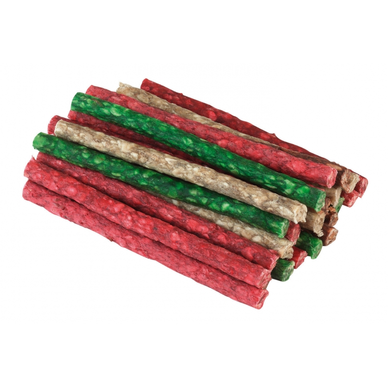 Kauwrollen mix, 9-10mm-12,5cm per 25 in zakjes vastgelast - 83334