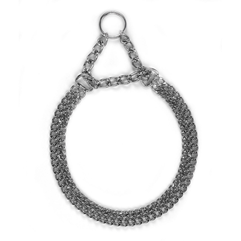 Collier &eacute;trangleur pour chien 2 rang&eacute;es 55 cm, 2,5 mm - 83365