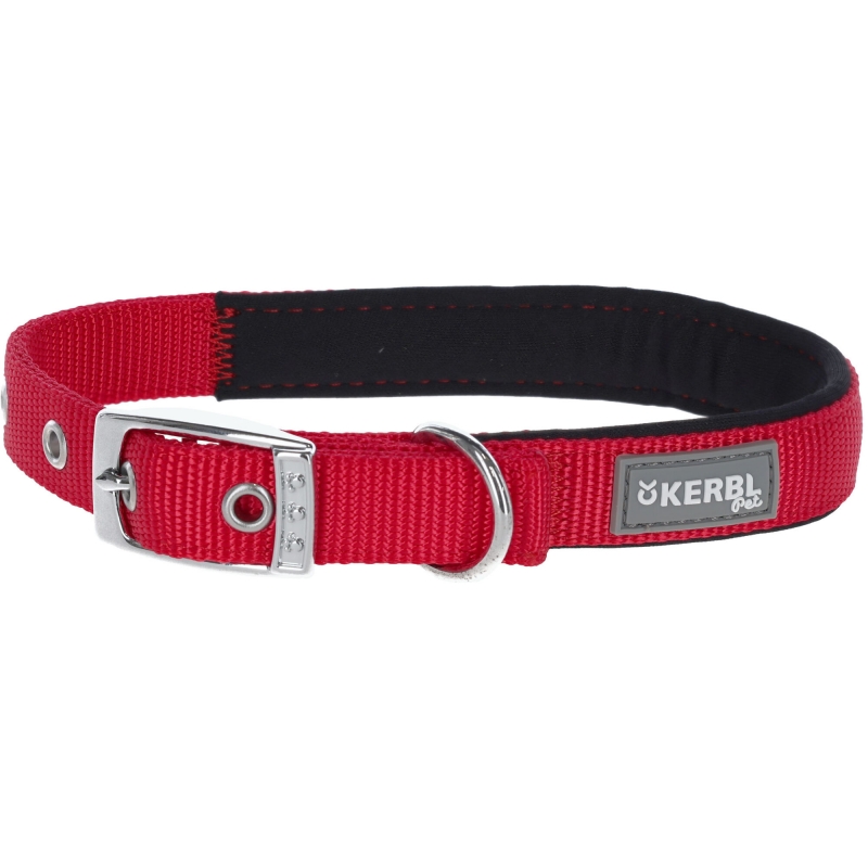 MIAMI PLUS nylonhalsb. zachte padding, rood, 53-61cm-38mm - 83667