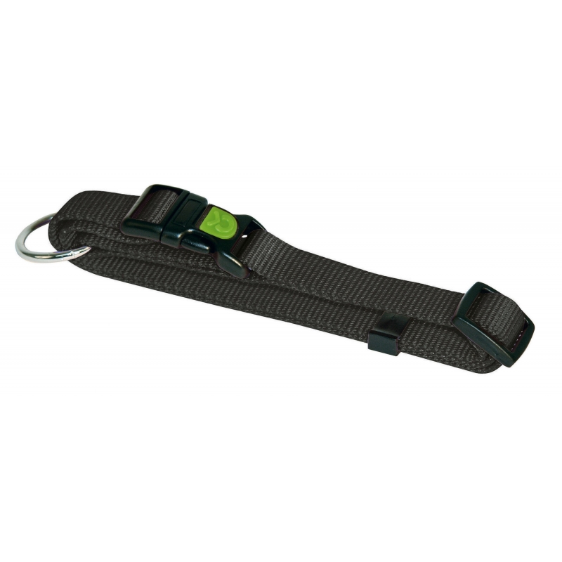 MIAMI halsband, zwart 25 mm, verstelbaar 45 - 65 cm - 83708