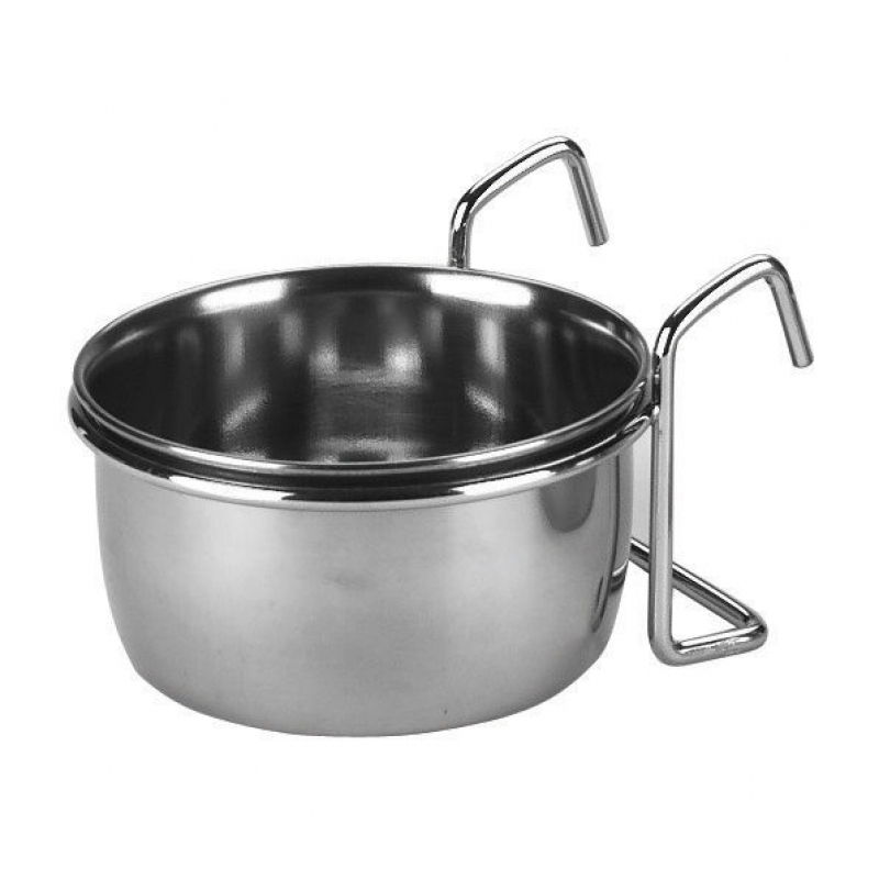 Rvs bakje 300 ml, 9,5 cm met houder - 84297