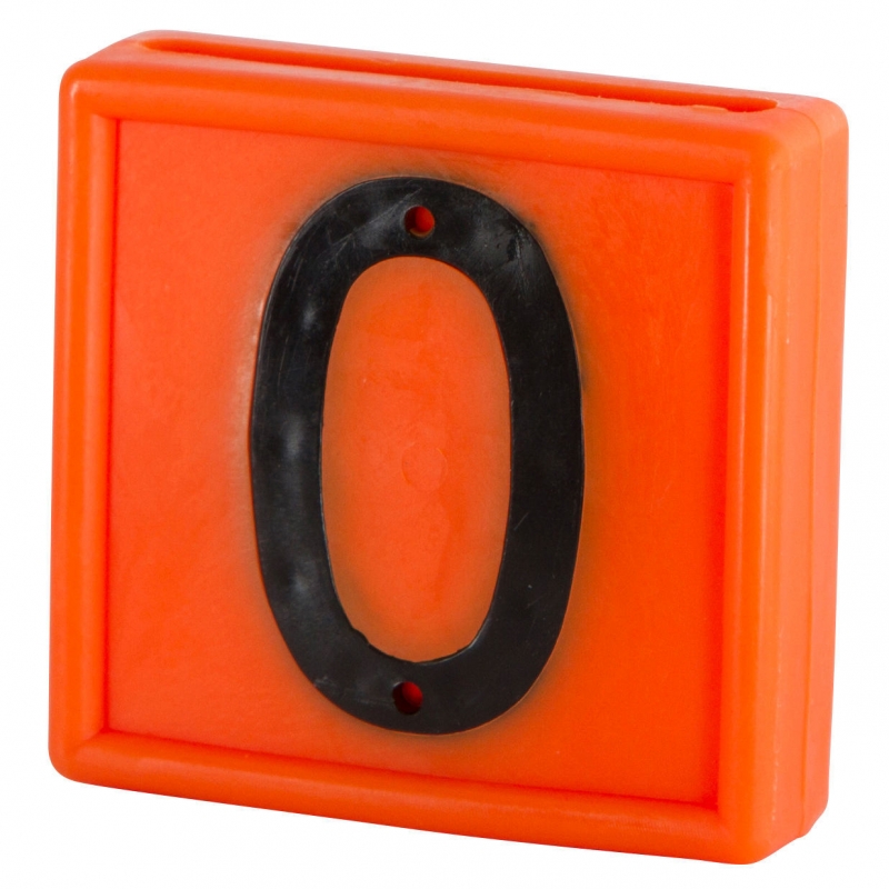 Plaquette num&eacute;rot&eacute;e orange 0 - 208460