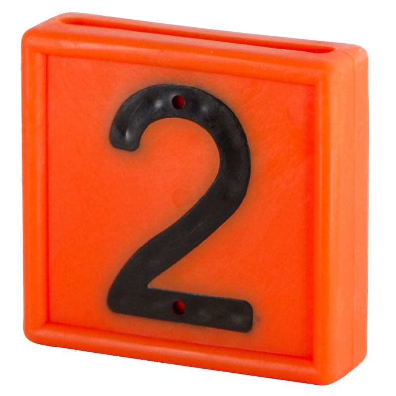 Plaquette num&eacute;rot&eacute;e orange 2 - 208462
