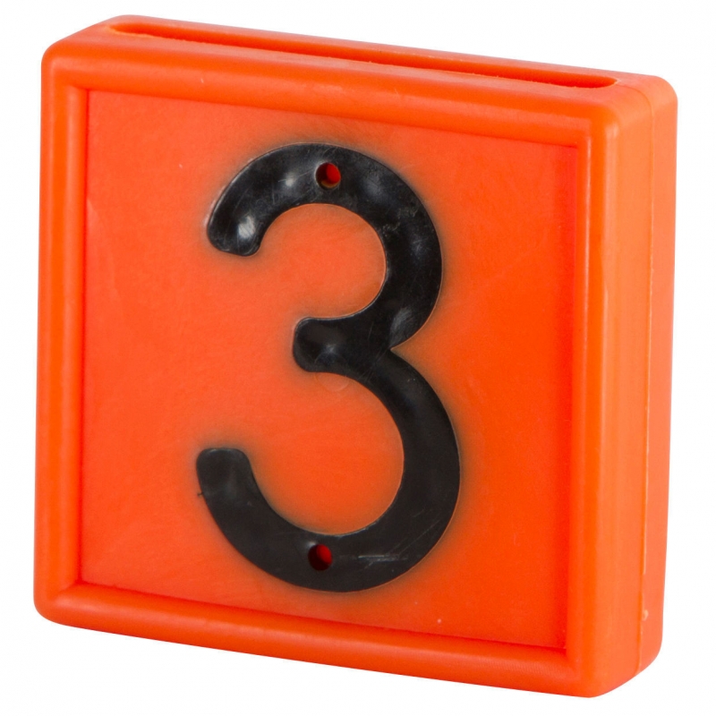 Plaquette num&eacute;rot&eacute;e orange 3 - 208463