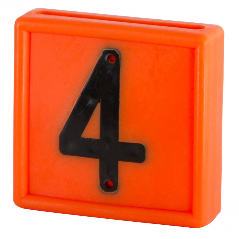 Plaquette num&eacute;rot&eacute;e orange 4 - 208464