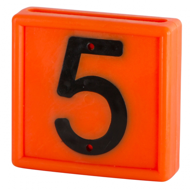 Plaquette num&eacute;rot&eacute;e orange 5 - 208465