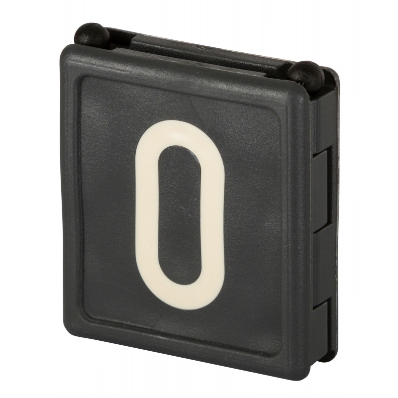 Num&eacute;ro pour collier Duo chiffre 0 noir - 209420