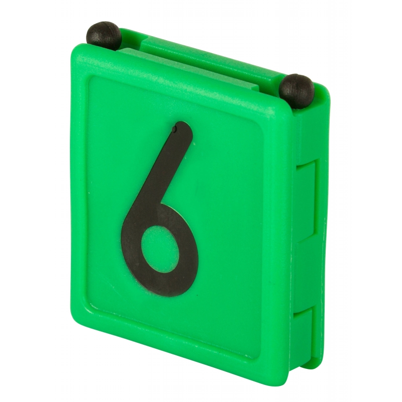 Num&eacute;ro pour collier Duo chiffre 6 vert - 209426