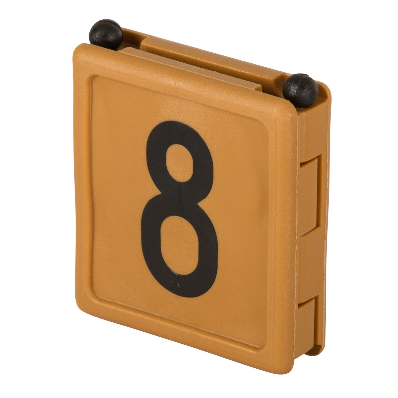 Num&eacute;ro pour collier Duo chiffre 8 marron - 209428