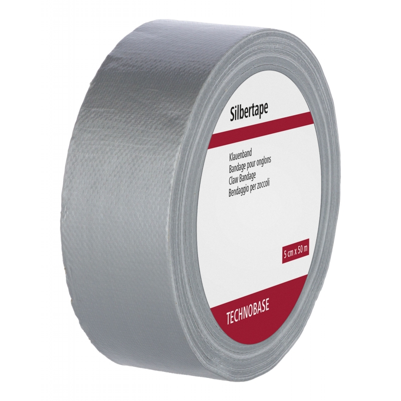 Klauwverband zilver, 50m, 50mm - 16385