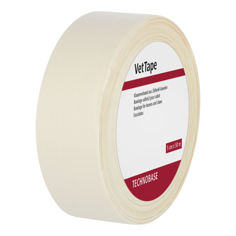 VetTape klauwverband m. rubberlijm, wit, 50 m - 16388