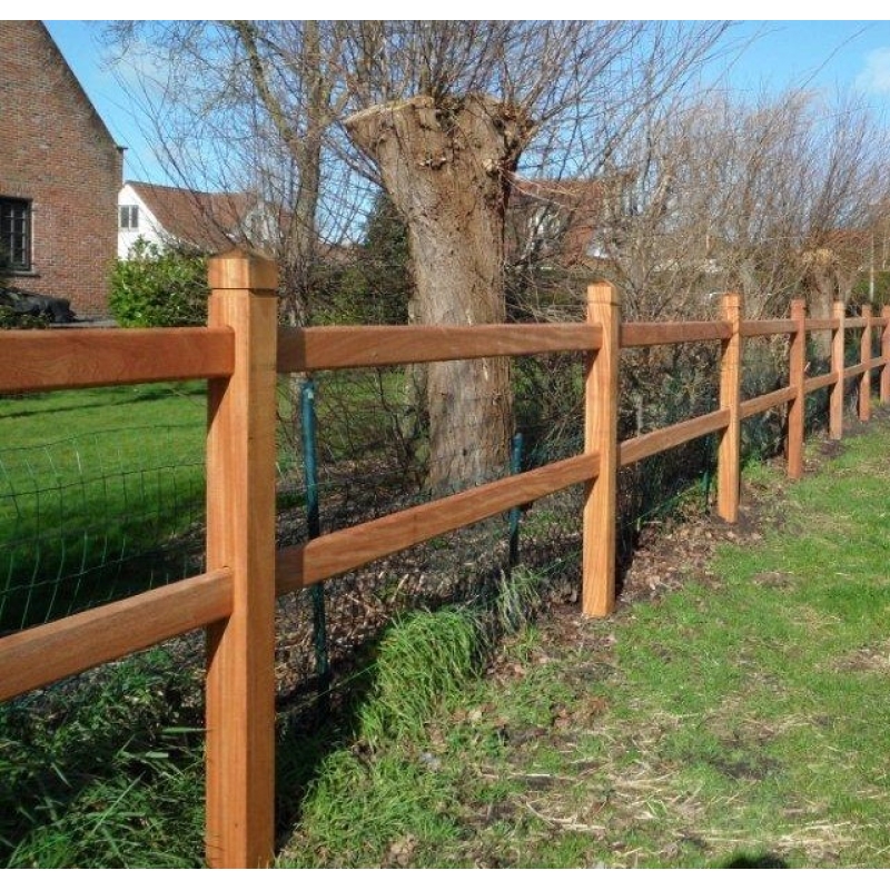 Kensington 1 Hoekpaal in hout Agrodieren - KEN1-H220-2SL-TRO-100X100